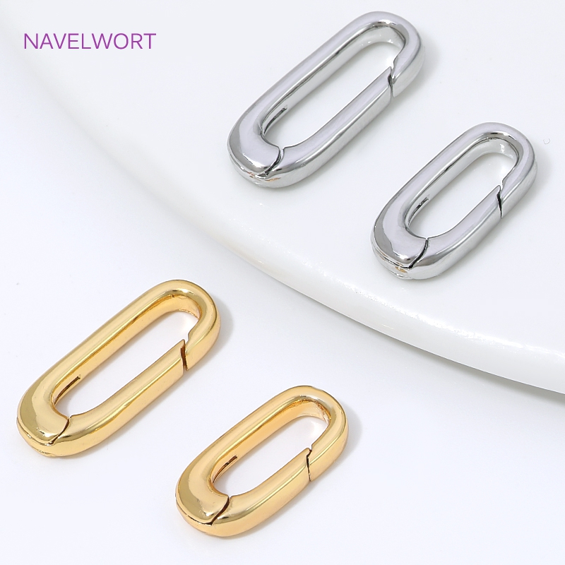 Jewelry Making Metal - Застежки-карабины​,1/2/4 шт. позолоченные 18-каратным золотом овальные