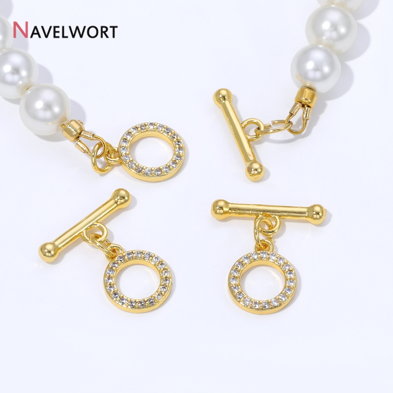 Jewelry Making Articles - Застежки-тогглы из латуни с позолотой 18K