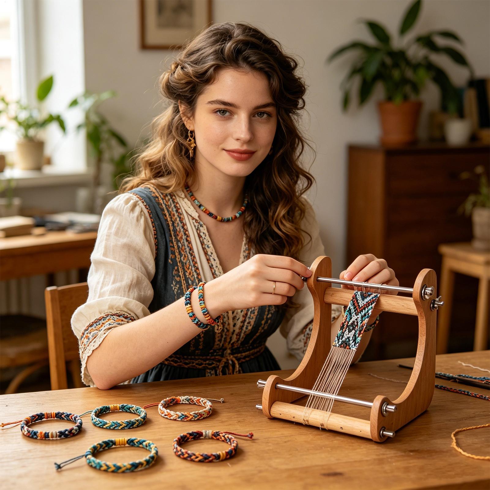 Jewelry Making Machine - 1 шт. Деревянный станок для бисероплетения,