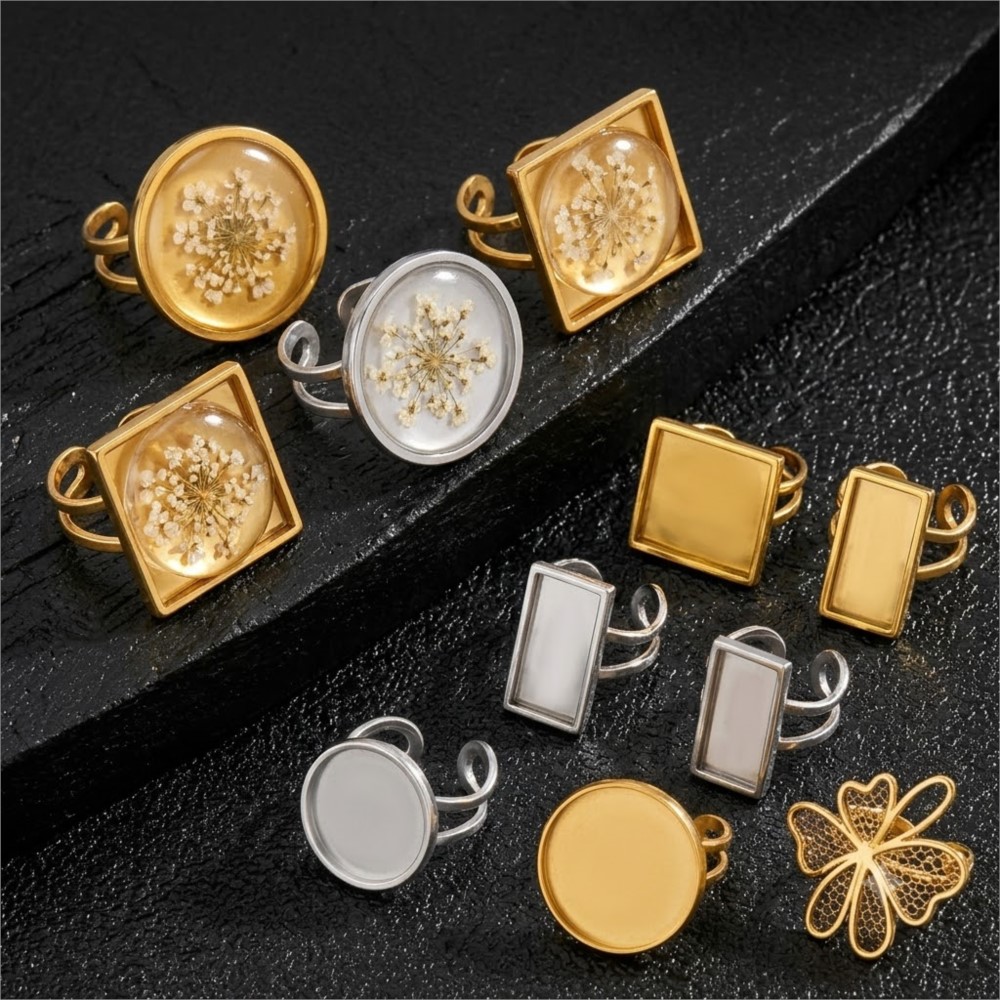 2 шт. регулируемые кольца-осно – обзор и цена Jewelry Making With Resin